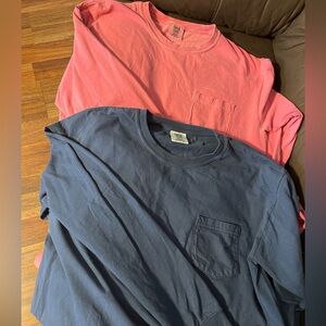 Comfort Color long sleeve pocket tees